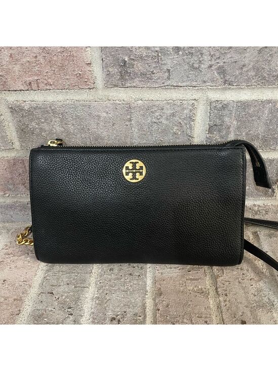 Tory Burch Handbags - Tory Burch Black Crossbody Bag with Gold Logo